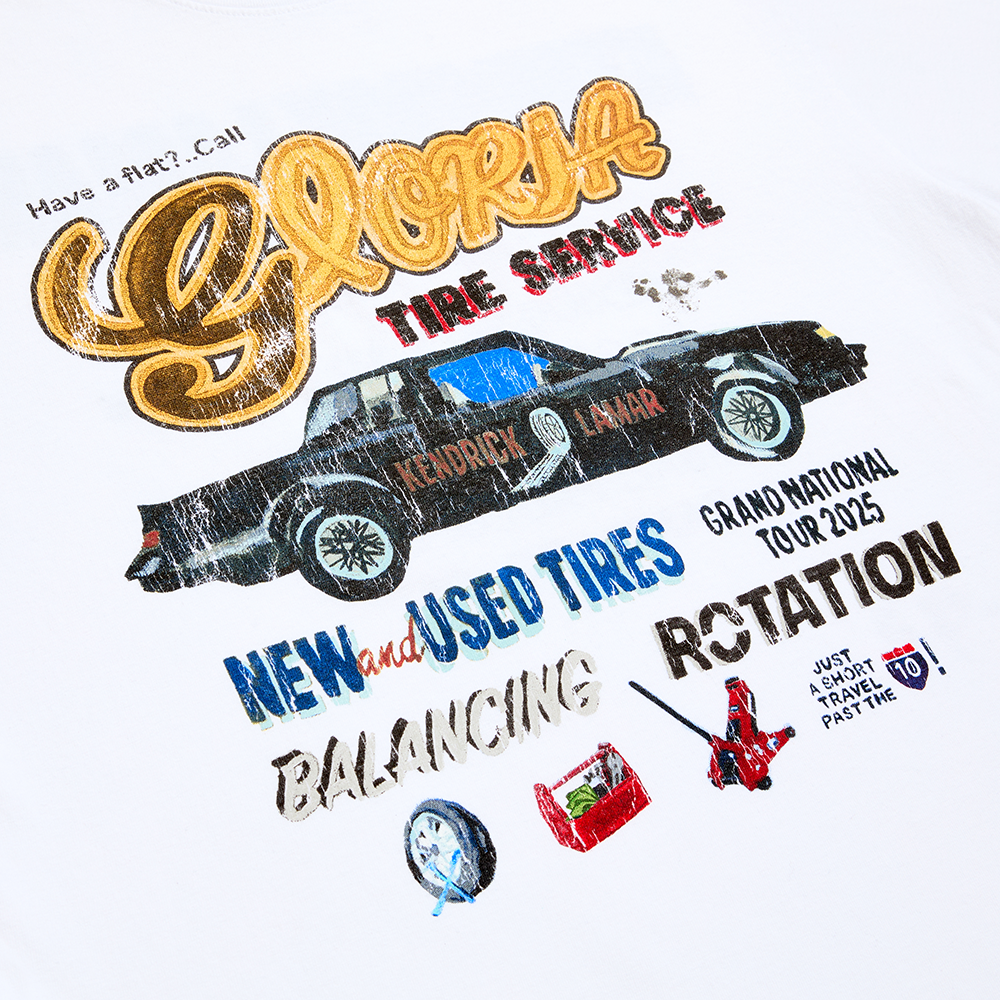Kendrick Lamar Gloria Tire Service LATAM T-Shirt